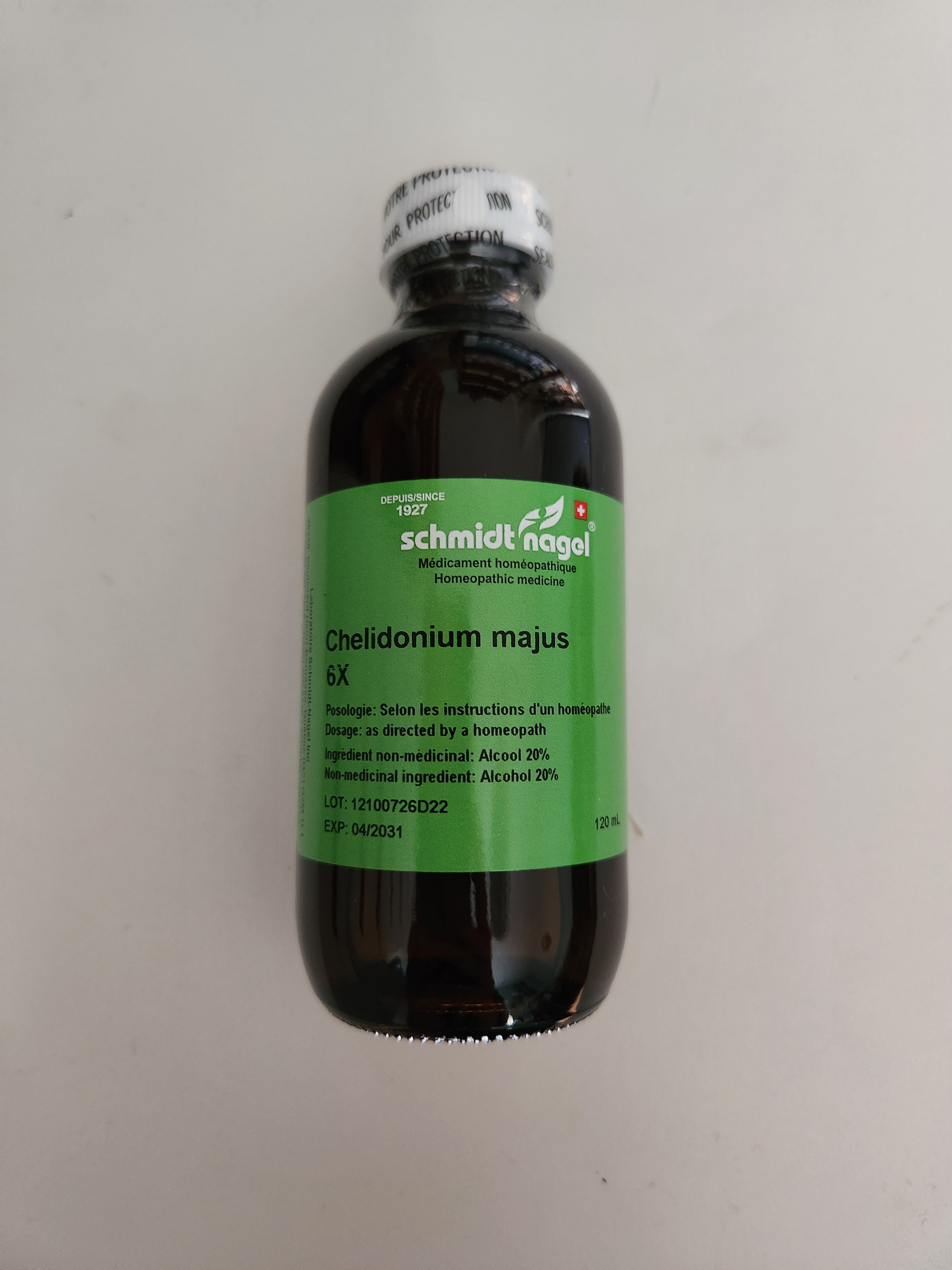 Chelidonium majus 6x homeopathic remedy, 120 ml