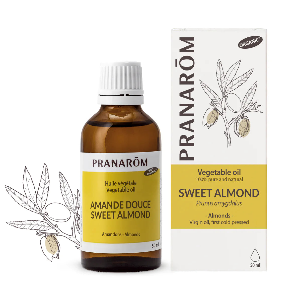 Sweet Almond 100% Natural Vegetable Oil – Organic 50 ml
