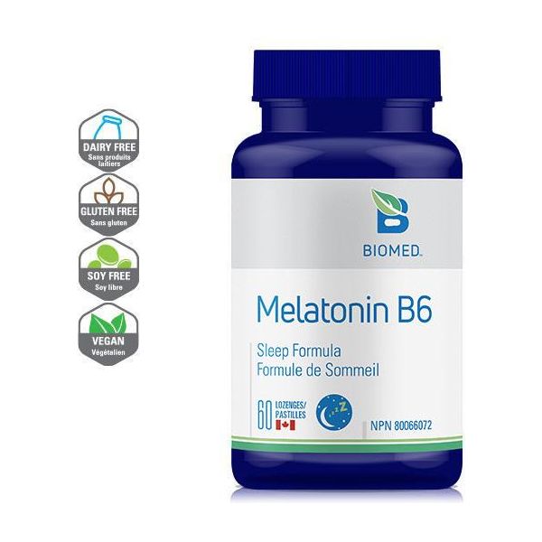 Melatonin B6 - 60 lozenges, Biomed