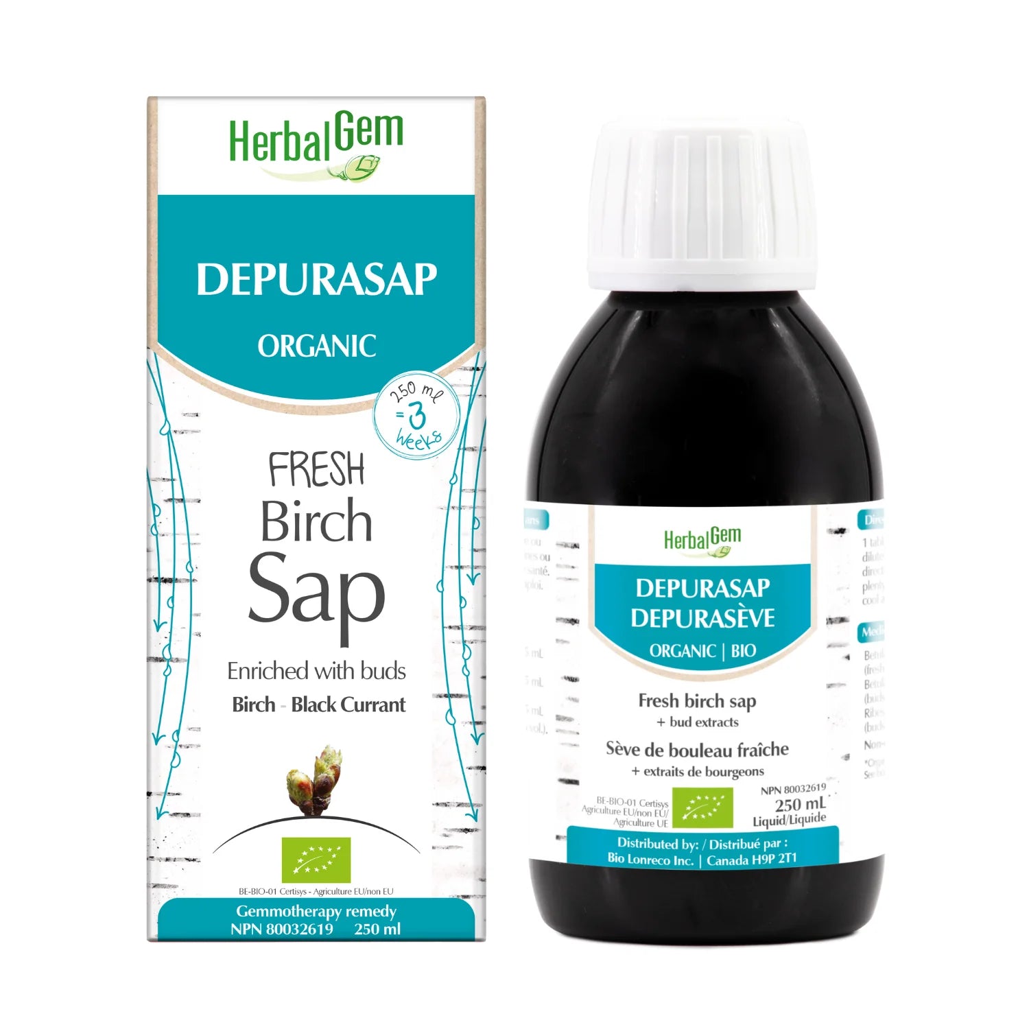 G20 DEPURASAP Organic Fresh birch sap + bud extracts  250 ml (Public)