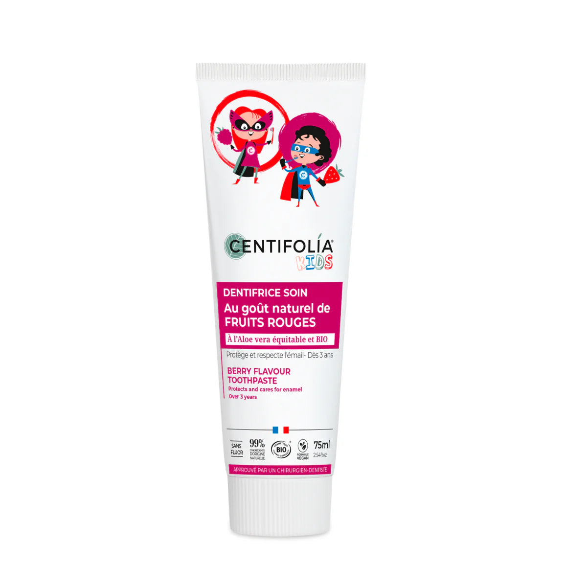 Kids Berry Flavour Toothpaste without fluoride, 75 ml