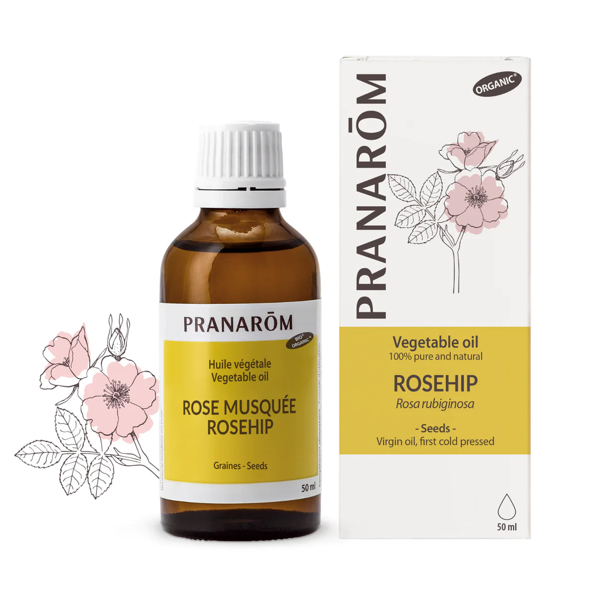 Rosehip 100% Natural Vegetable Oil – Organic 50 ml