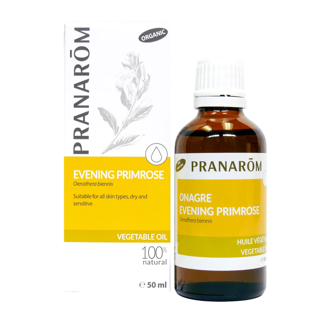 Evening Primrose 100% Natural Vegetable Oil – Organic 50 ml