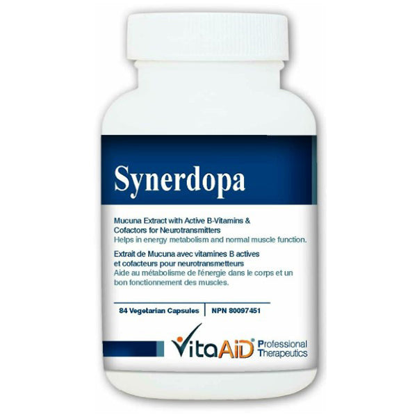 Synerdopa Mucuna Extract with Active B-Vitamins & Cofactors for Neurotransmitters, 84 capsules
