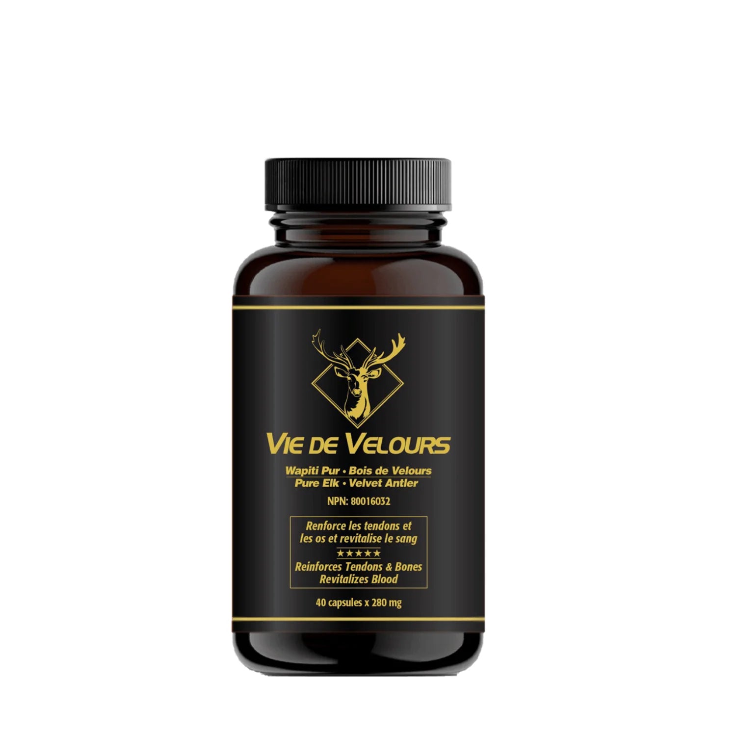 Pure Elk Velvet Antler VIE DE VELOURS -40 capsules