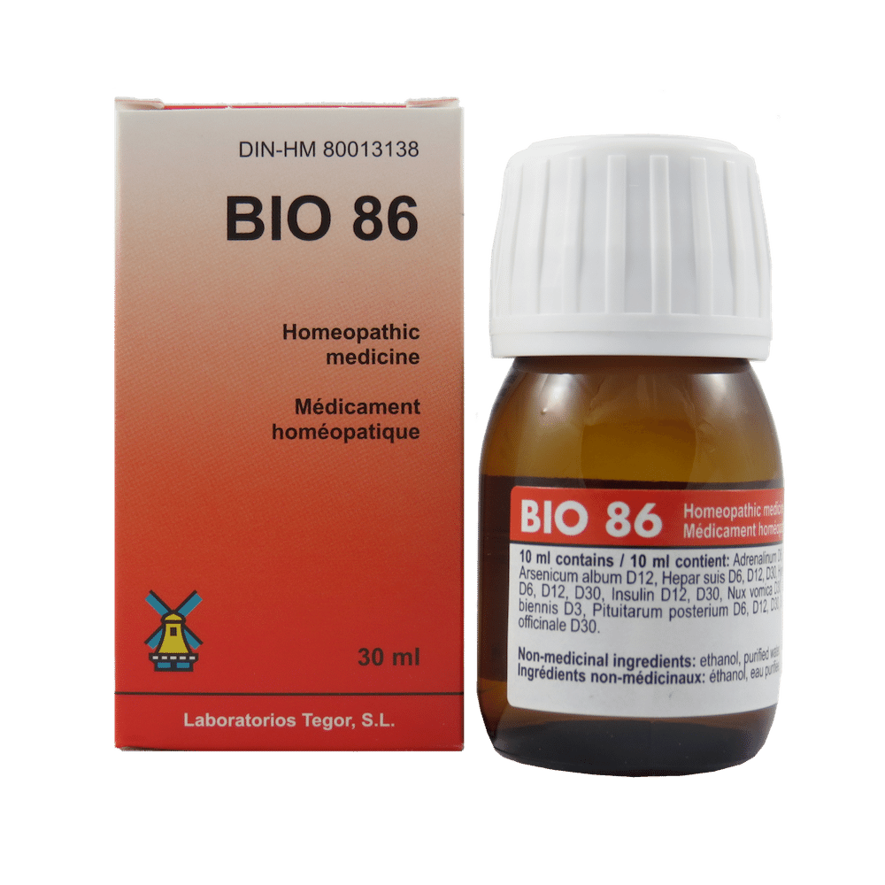 BIO 86,  Hypoglycemia, Homeopathic medicine  30 ml