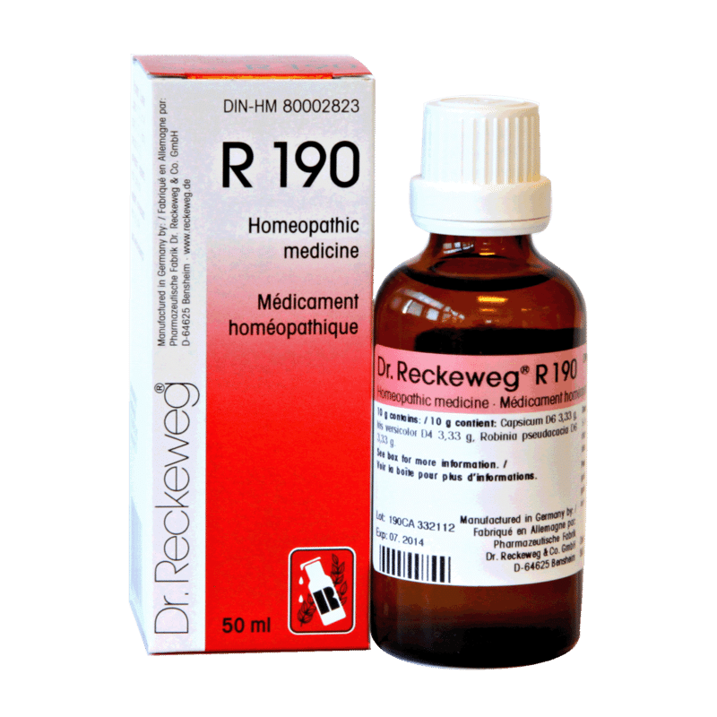 R190 Dr. Reckeweg Mild gastrointestinal dysfunction, 50 ml