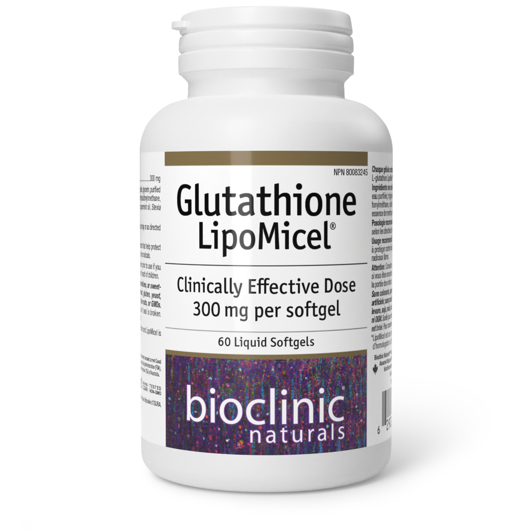 Glutathione LipoMicel 300 mg 60 Liquid Softgels