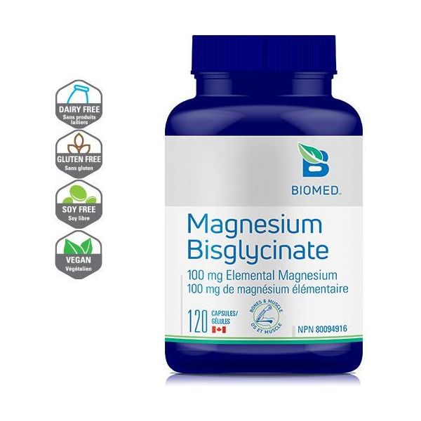 Magnesium Bisglycinate - 120 capsules, Biomed