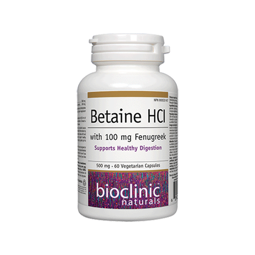 Betaine HCl with 100 mg Fenugreek 60 vcaps