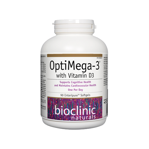 OptiMega-3 with Vitamin D3 90 Enteripure™ Softgels - iwellnessbox