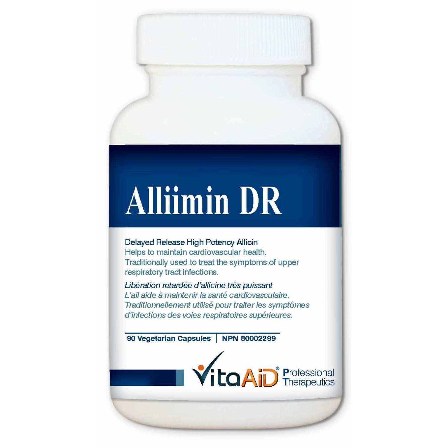 Alliimin DR (Garlic Concentrate) Highly Potent Allicin Concentrate from Garlic in Entero-Dissolving Vegetarian Capsules 90 veg caps - iwellnessbox