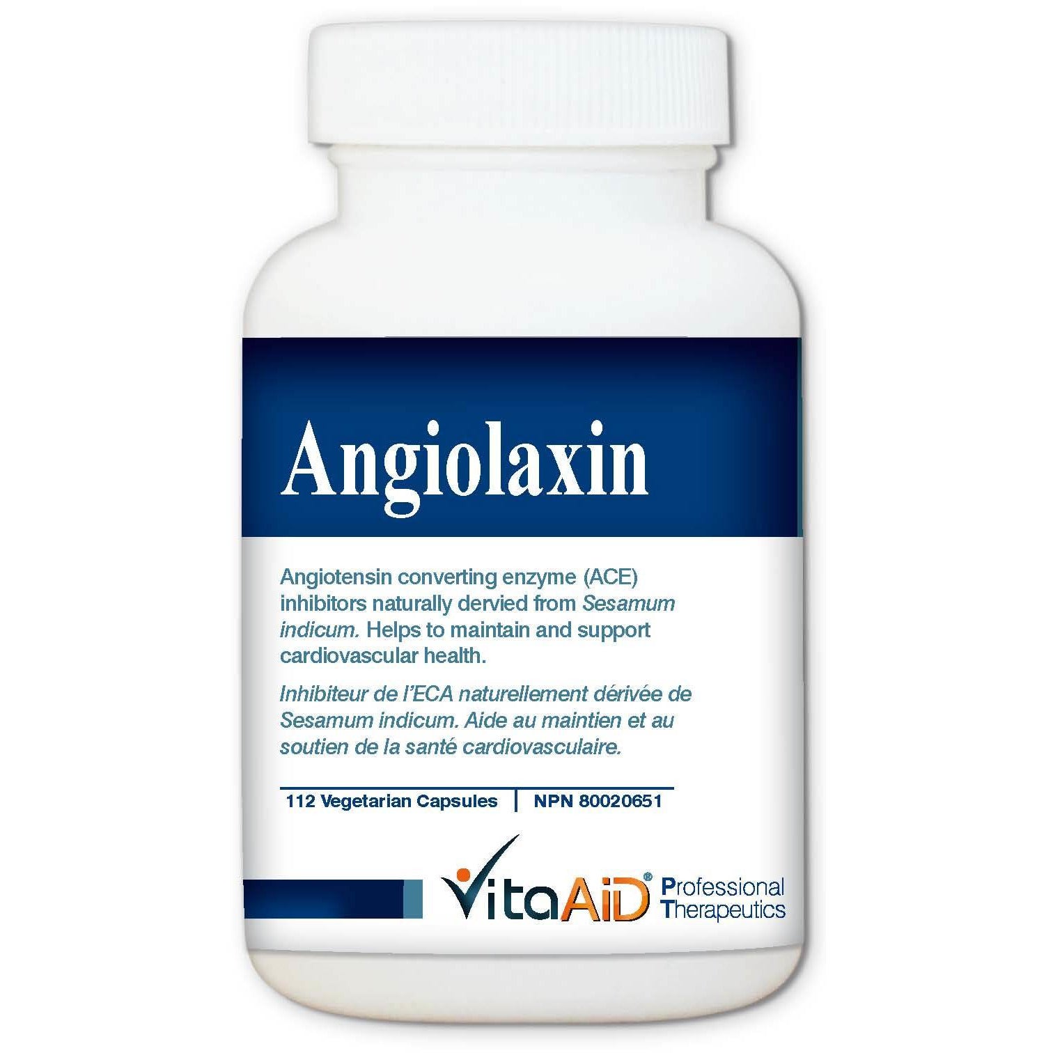 Angiolaxin Natural ACEI from Sesamum indicum 112 veg caps - iwellnessbox