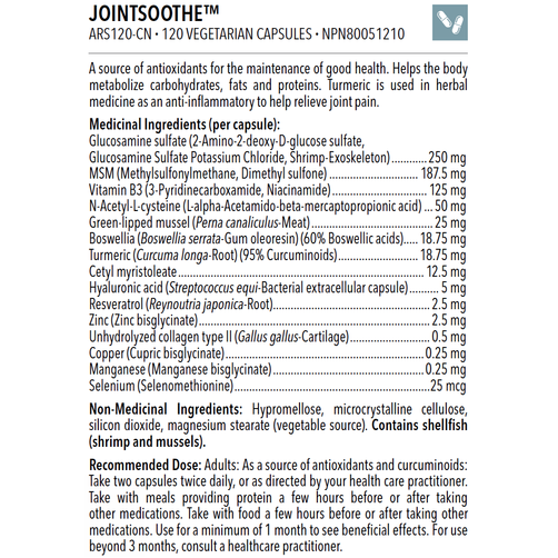JointSoothe™ 120 vcaps, Designs for Health