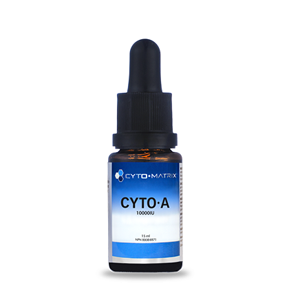 Cyto-A Stable and active vitamin A in a liquid dropper. 10,000IU per drop for convenient dosing. 15 ml