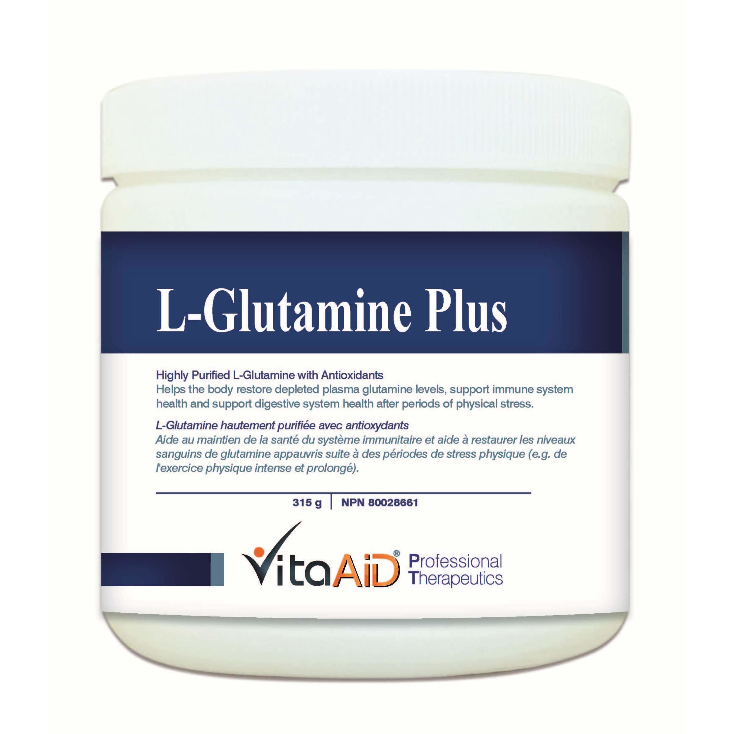 L-Glutamine Plus  Vegetarian L-Glutamine (9g) Formulated with Synergized Antioxidants 315 g - iwellnessbox