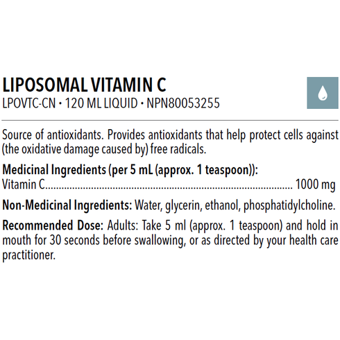 Liposomal Vitamin C, 120 mL - iwellnessbox