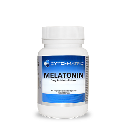 Melatonin - 3mg Sustained-Release, 60 veg caps, Cyto-Matrix