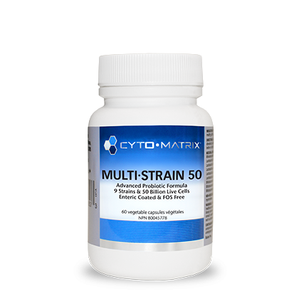 Multi-Strain 50. 50 Billion CFUs Enteric-coated and FOS-free 60 veg caps