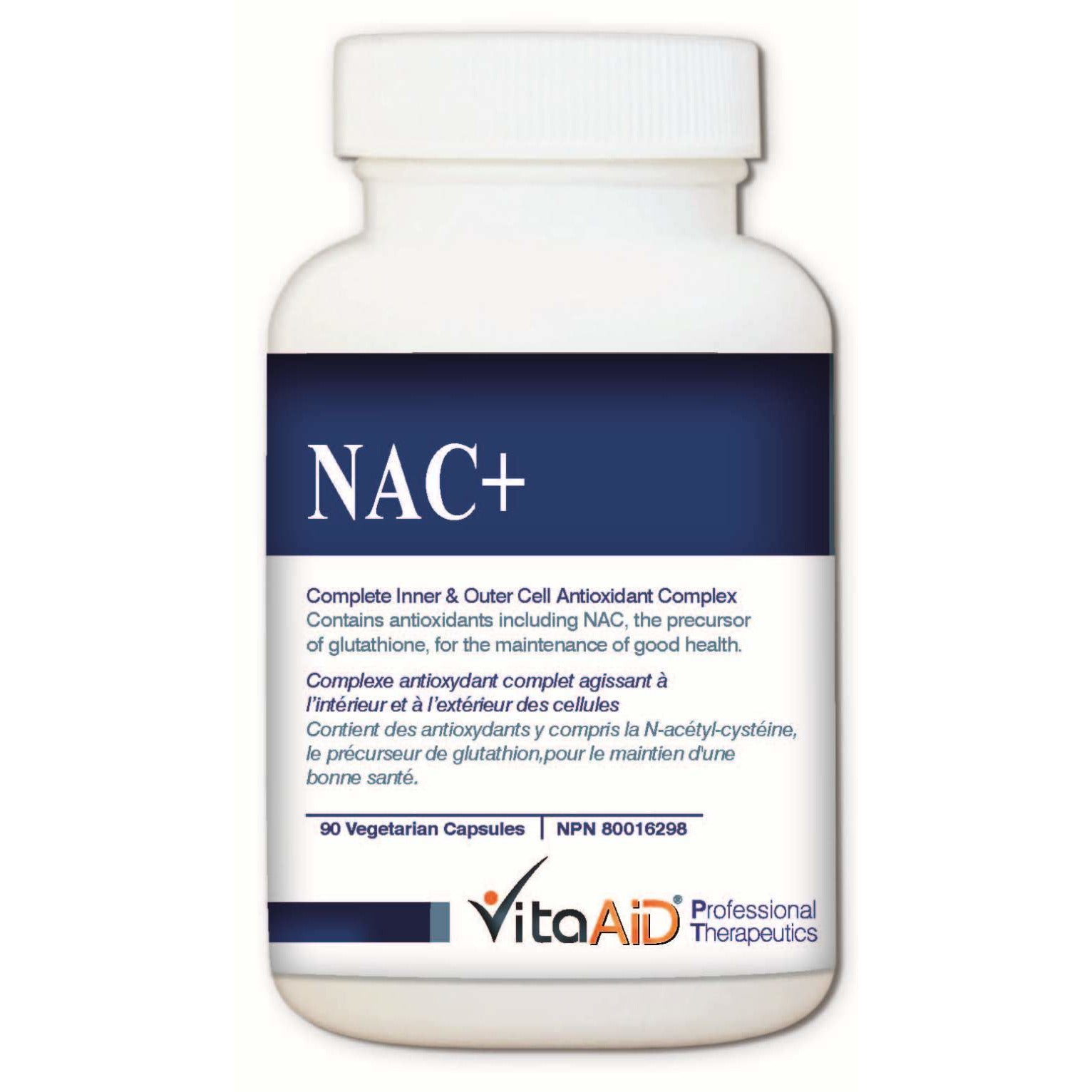 NAC+ Protects against Reactive Oxygen Species and Replenishes Glutathione Levels 90 veg caps