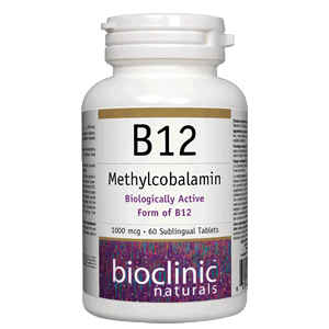 B12 Methylcobalamin 1000 mcg, 60 SL Tabs, Bioclinic