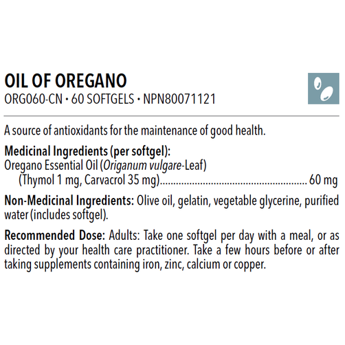 OIL OF OREGANO 60 softgels - iwellnessbox