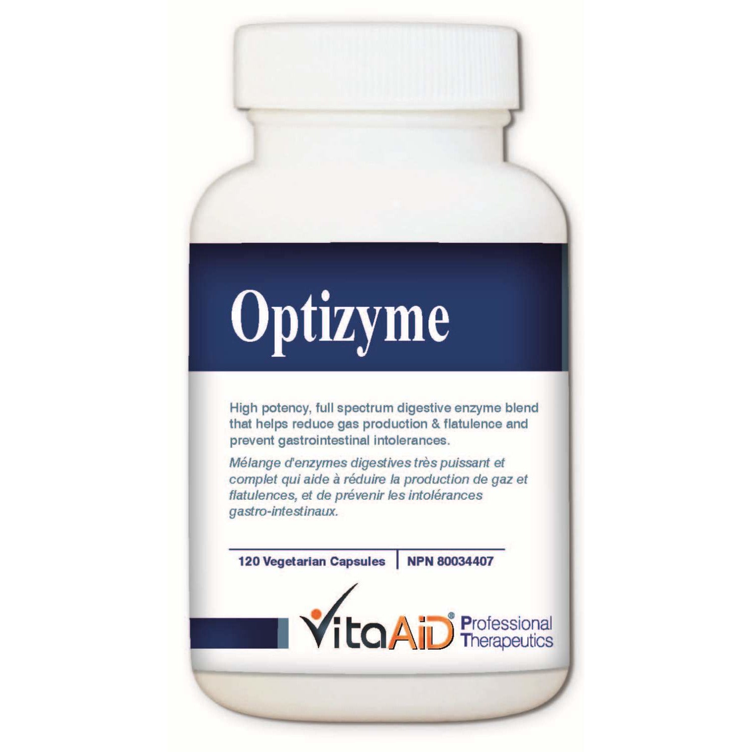 Optizyme (L)  High Dose, Full Spectrum of Digestive Enzymes 120 veg caps - iwellnessbox