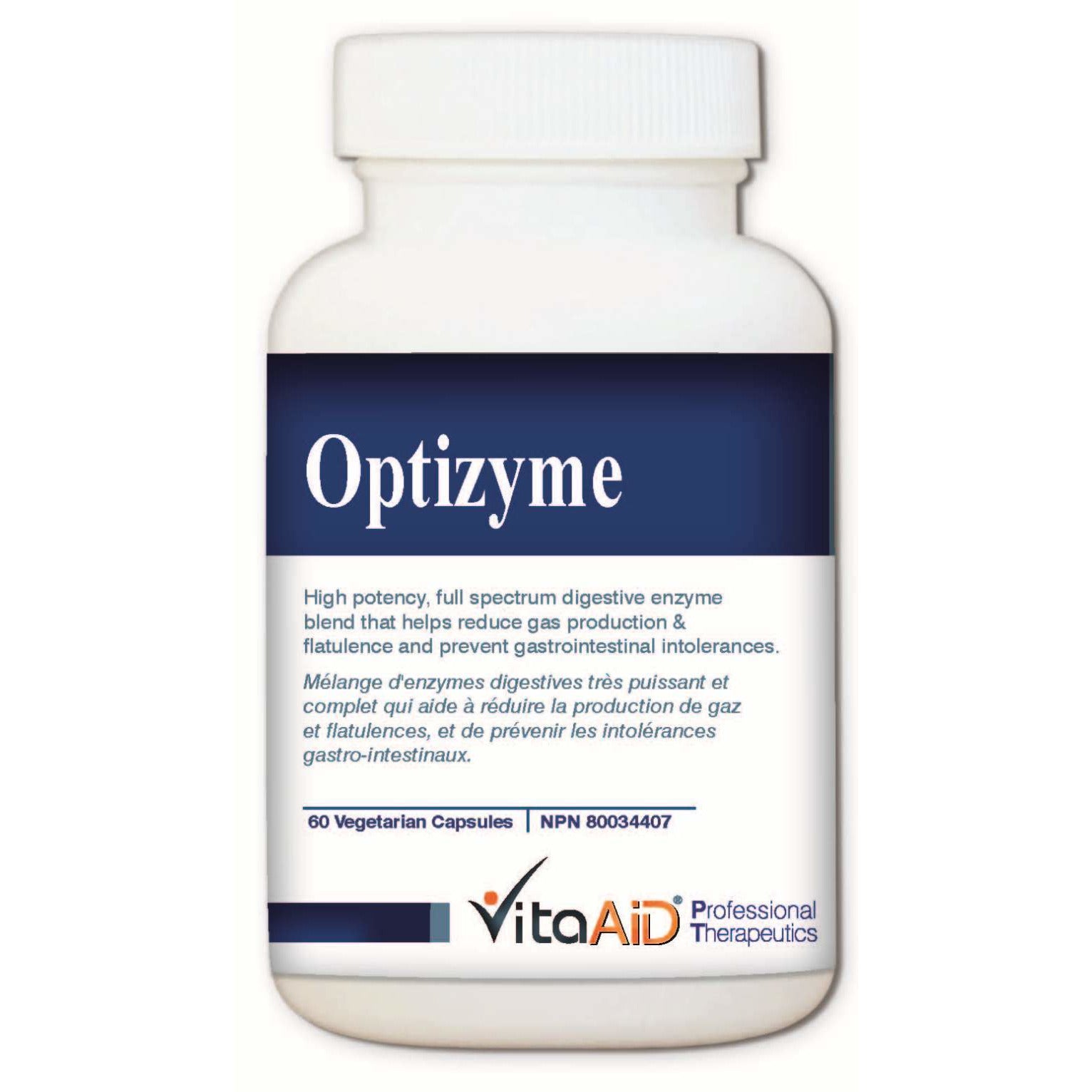 Optizyme (S)  High Dose, Full Spectrum of Digestive Enzymes 60 veg caps