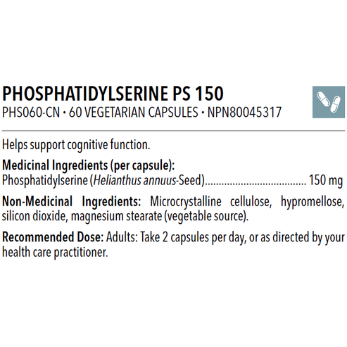 PS 150 Phosphatidyl Serine 150mg 60 caps