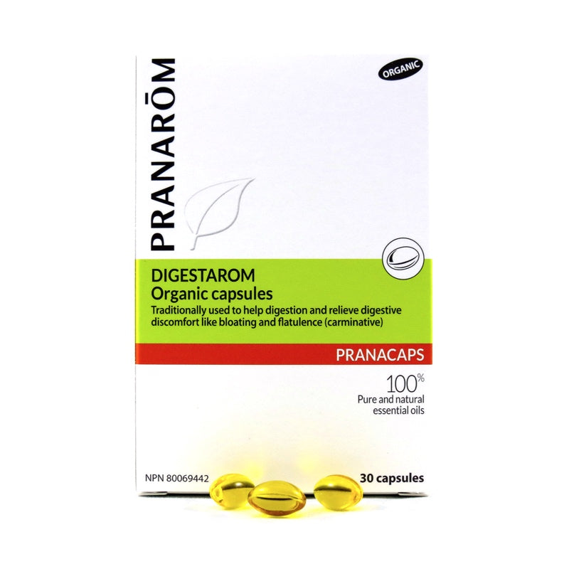 DIGESTAROM Pranacaps 100% pure and natural essential oils 30 caps Organic* - iwellnessbox