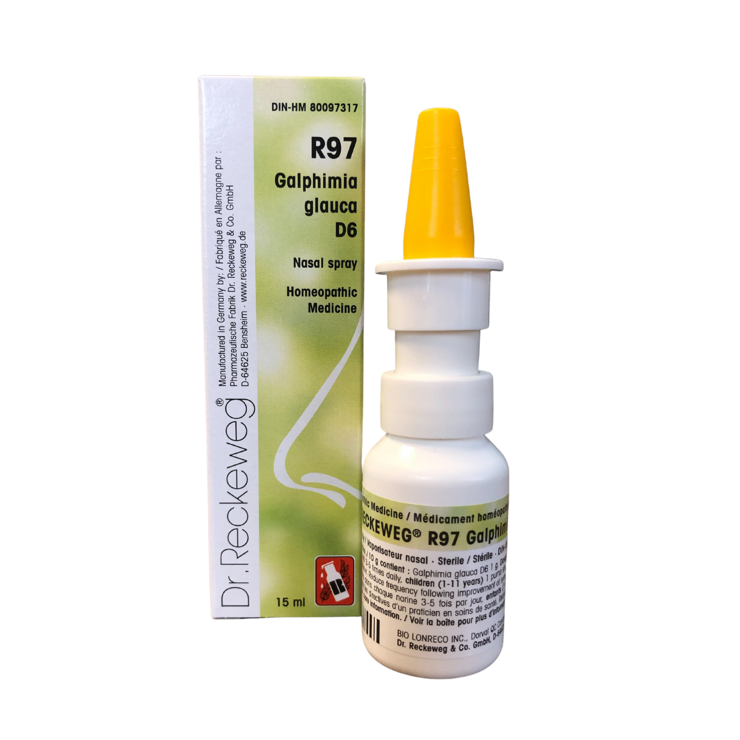 R97 Dr. Reckeweg  Homeopathic medicine  Nasal spray  15 ml