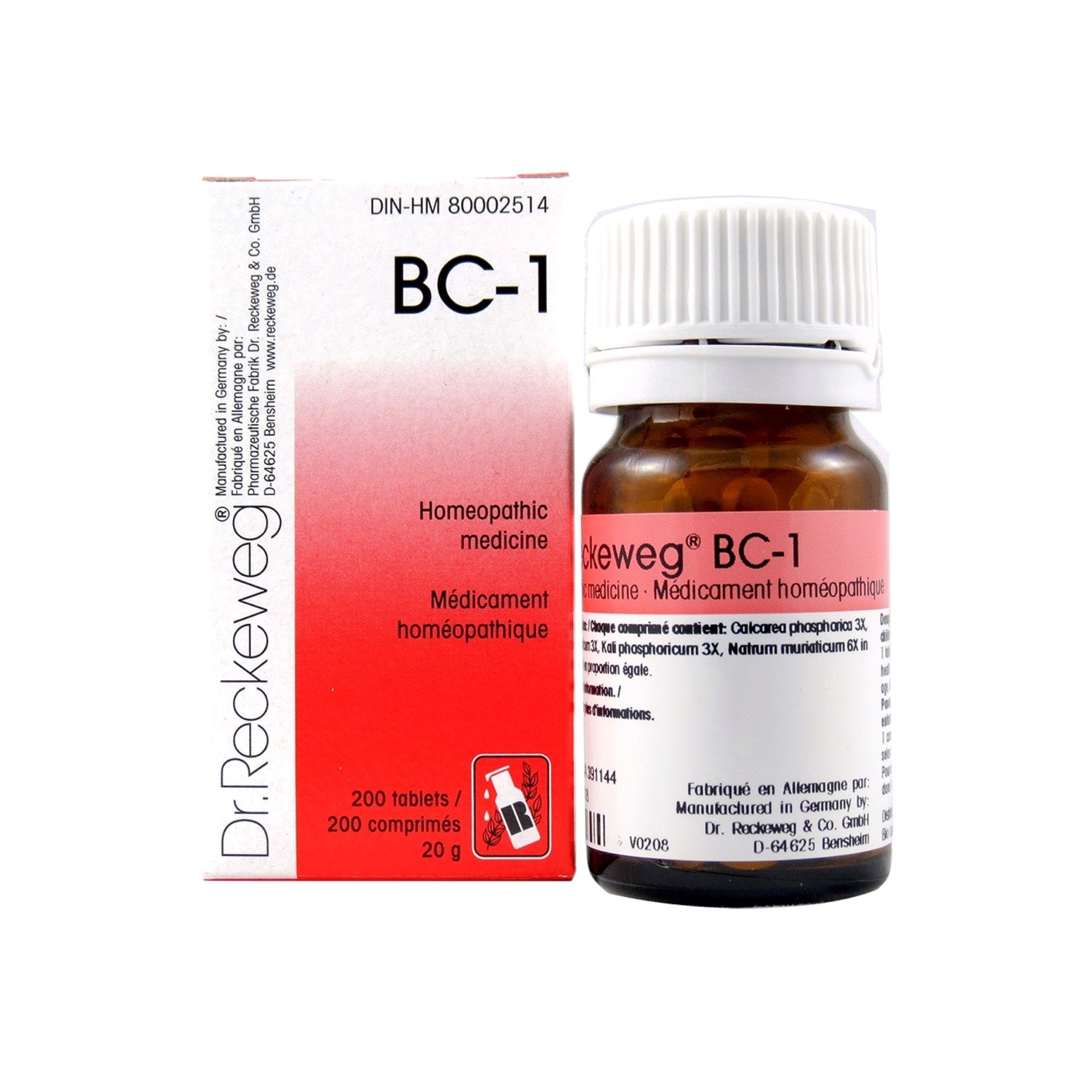 BC-1 Homeopathic medicine Combination salt  200 tablets (20 g)
