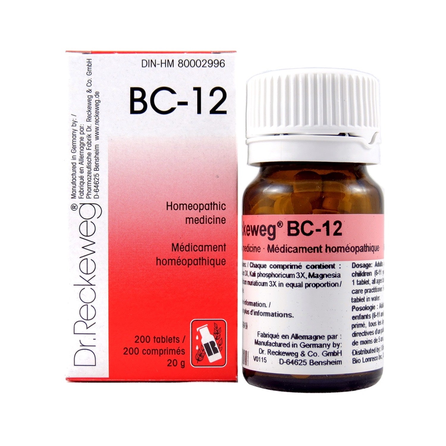 BC-12 Combination salt, 200 tablets Dr. Reckeweg