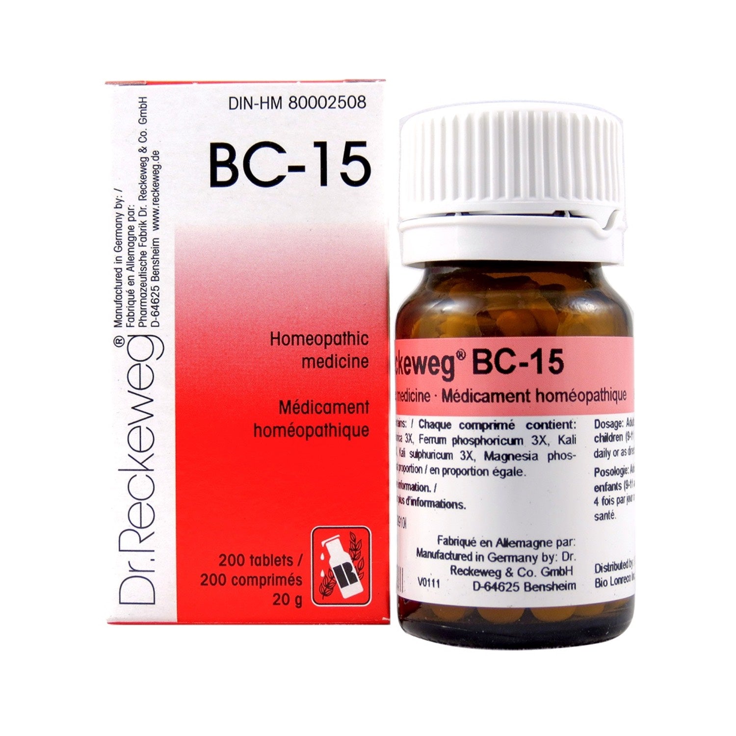 BC-15 Homeopathic medicine – Combination salt  200 tablets (20 g) - iwellnessbox