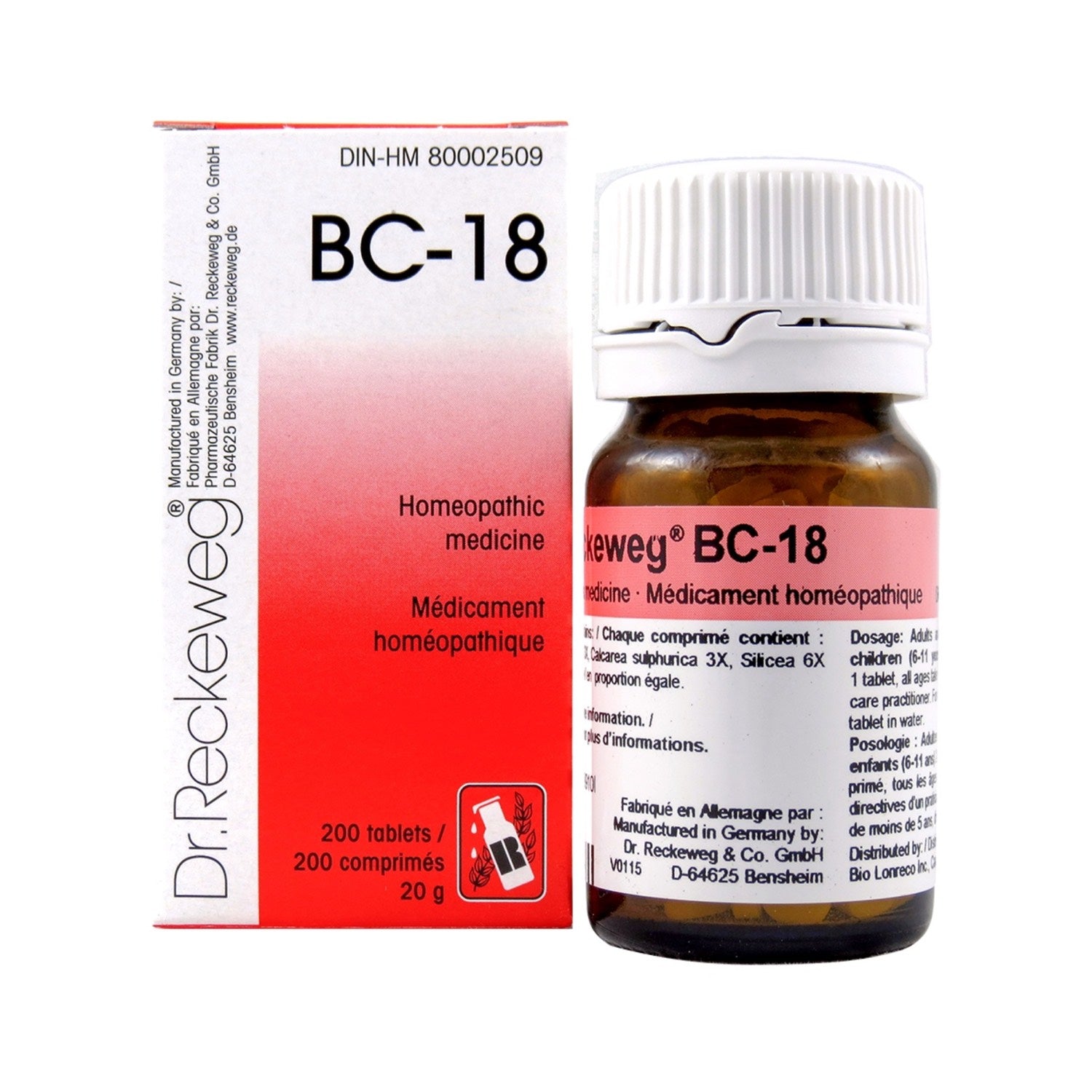 BC-18 Dental diseases (infection/inflammation) – Combination salt  200 tablets (20 g)