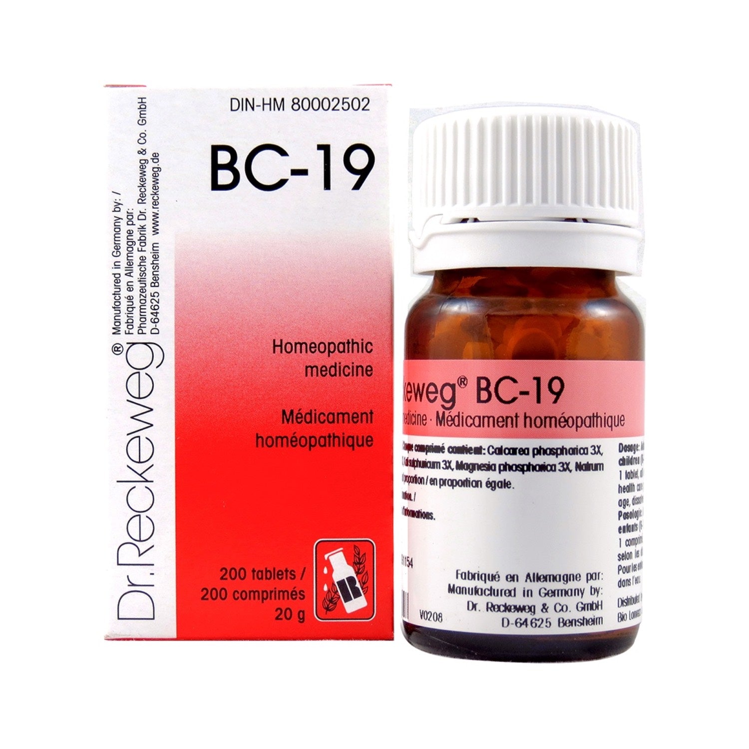 BC-19 Homeopathic medicine – Combination salt  200 tablets (20 g) - iwellnessbox
