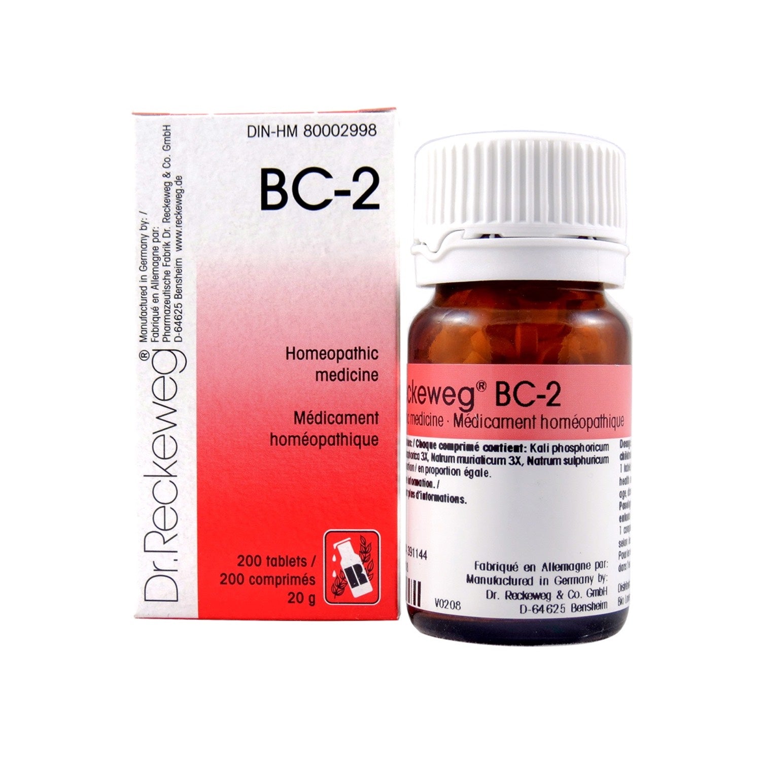 BC-2 Homeopathic medicine – Combination salt  200 tablets (20 g) - iwellnessbox