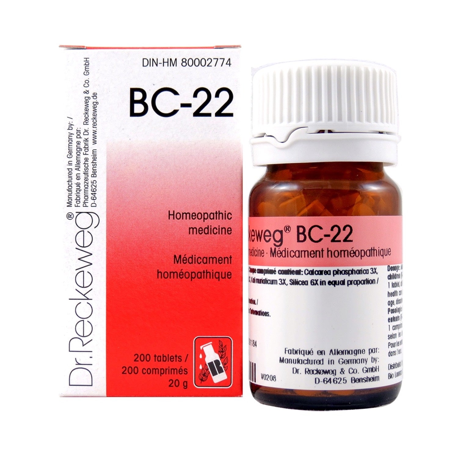 BC-22 Homeopathic medicine – Combination salt  200 tablets (20 g) - iwellnessbox