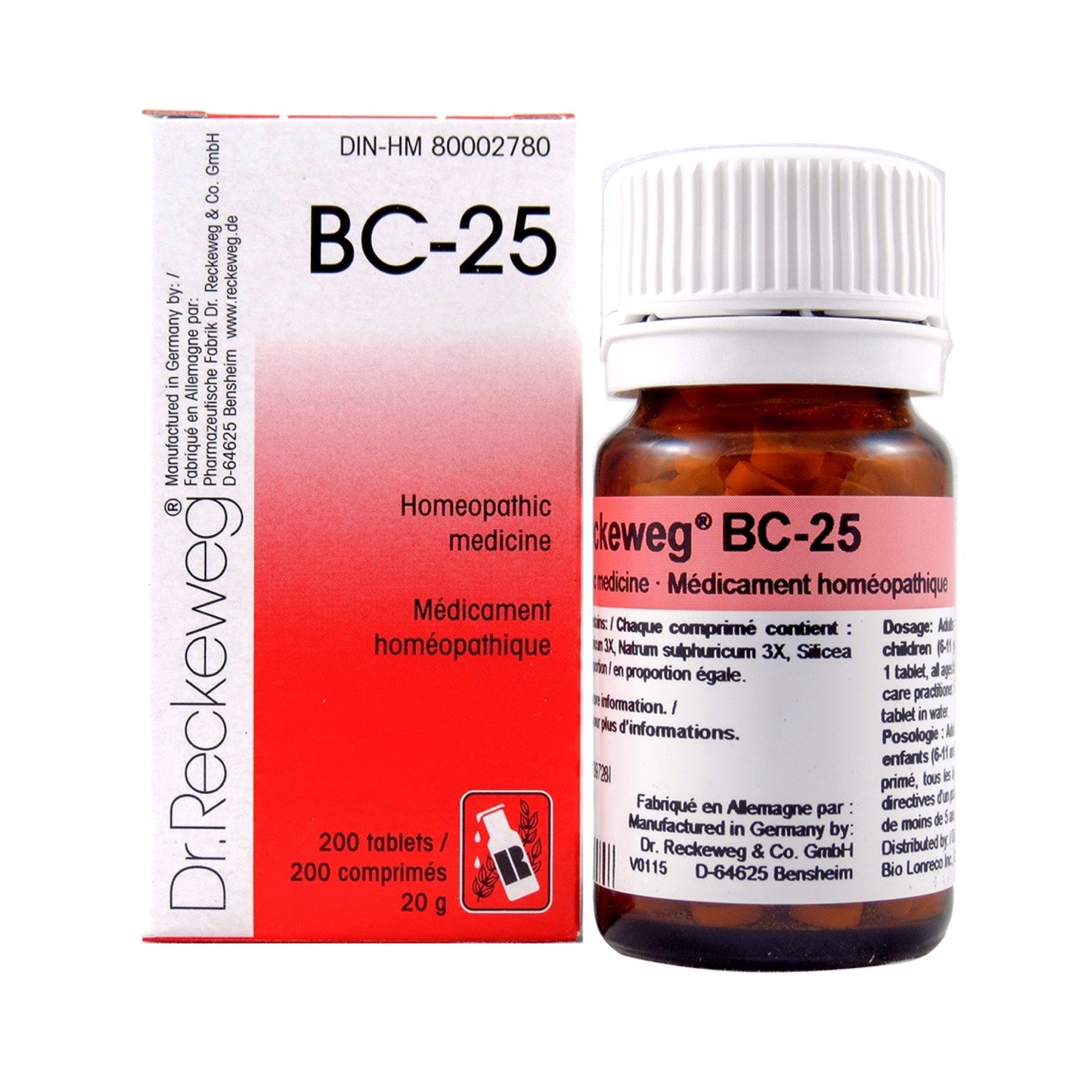 BC-25 Homeopathic medicine – Combination salt  200 tablets (20 g)