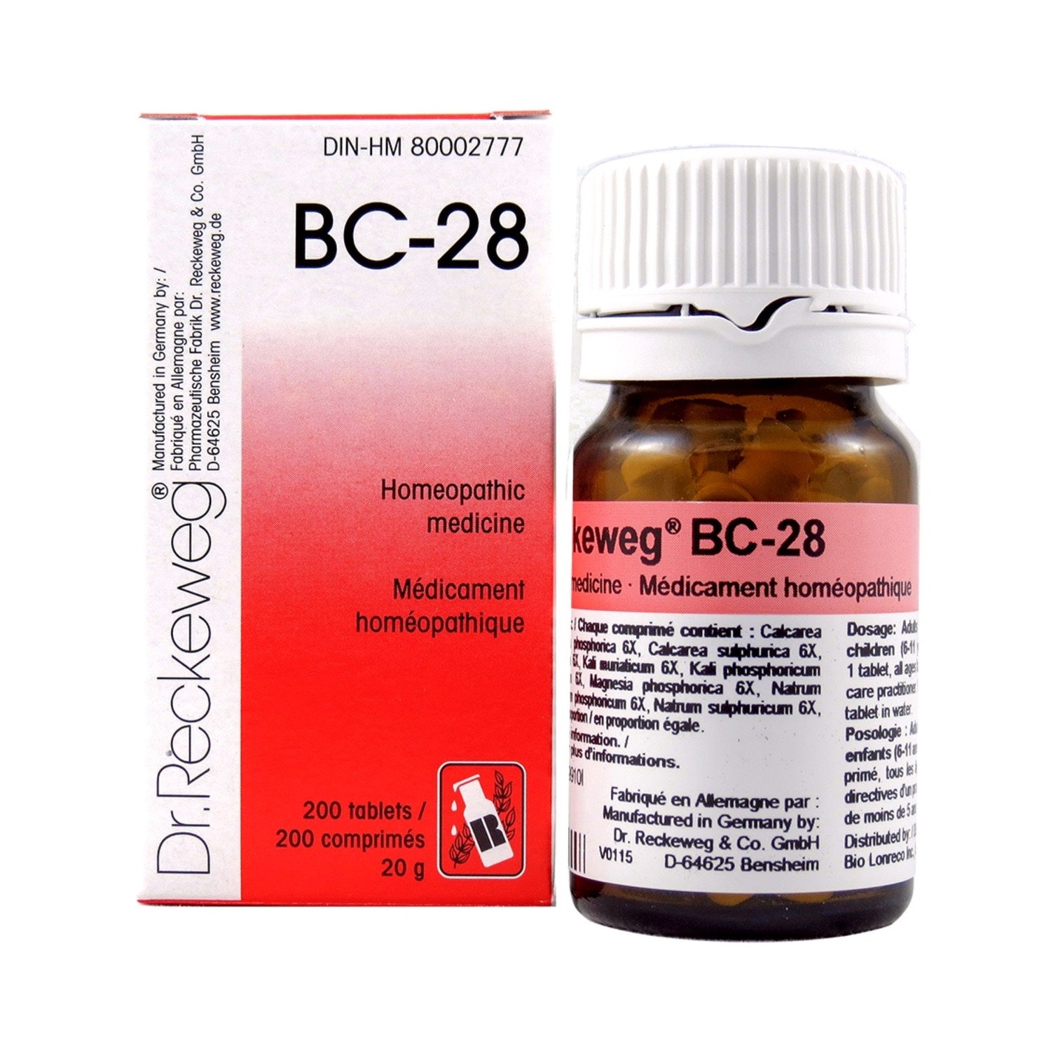 BC-28 Homeopathic medicine – Combination salt  200 tablets (20 g) - iwellnessbox