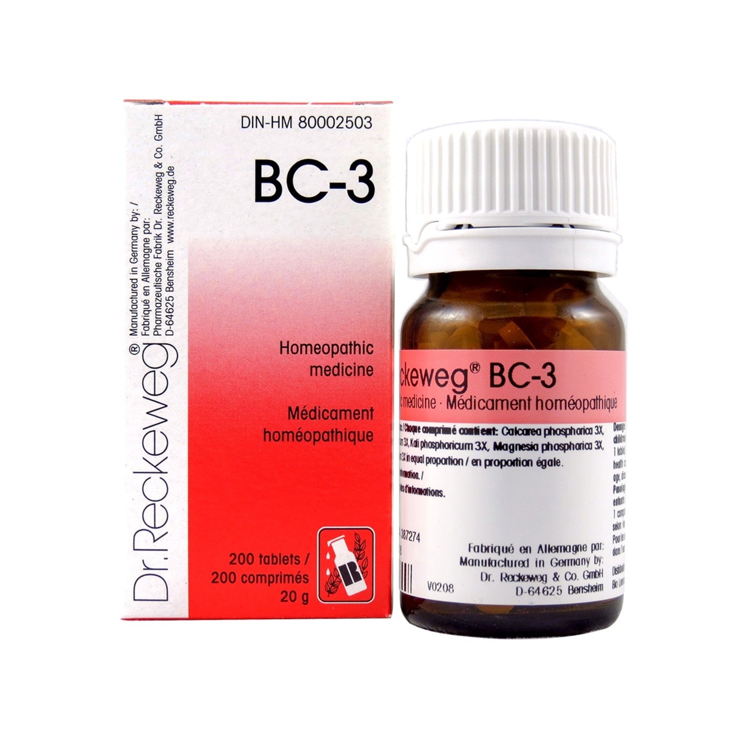 BC-3 Homeopathic medicine – Combination salt  200 tablets (20 g) - iwellnessbox