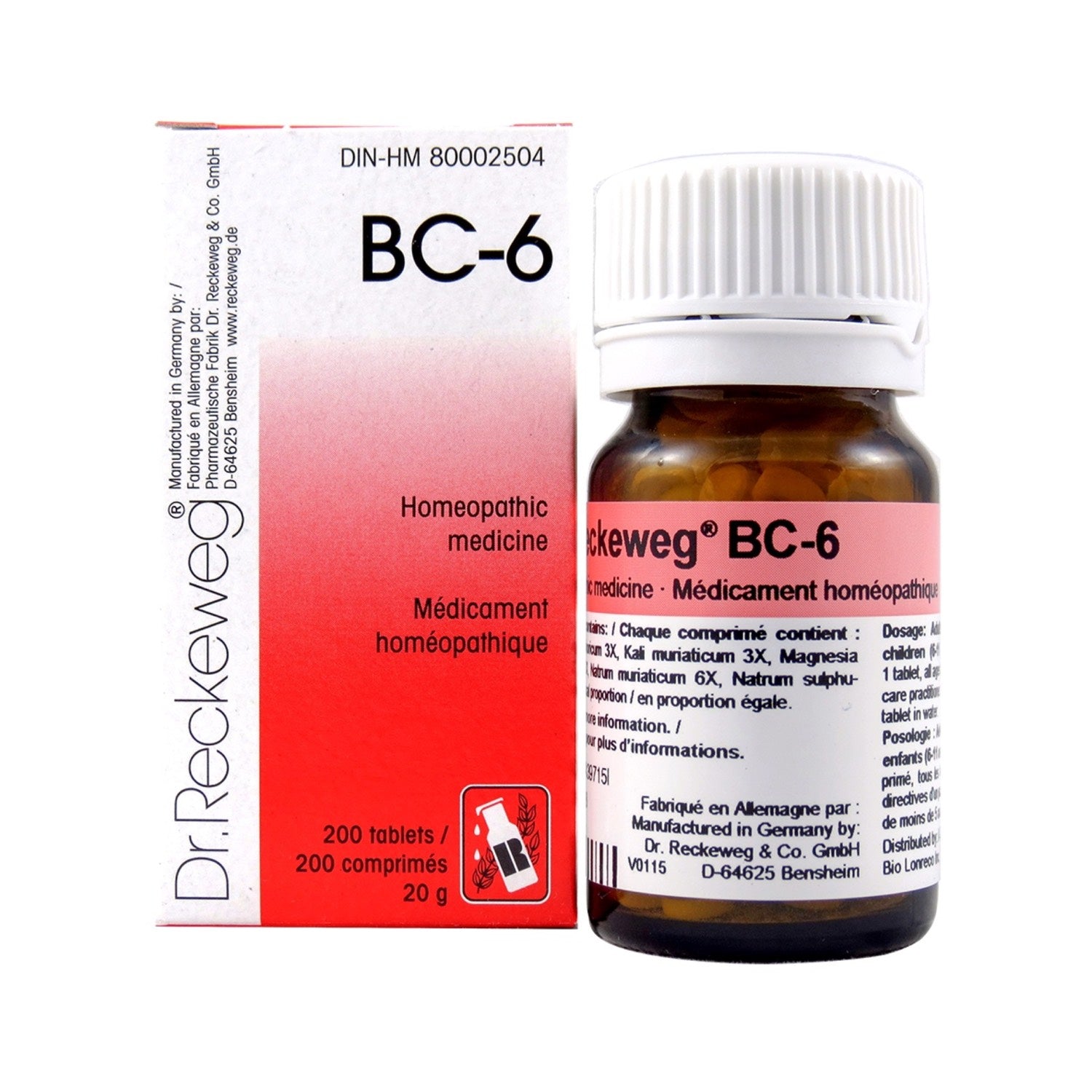 BC-6 Homeopathic medicine – Combination salt  200 tablets (20 g) - iwellnessbox