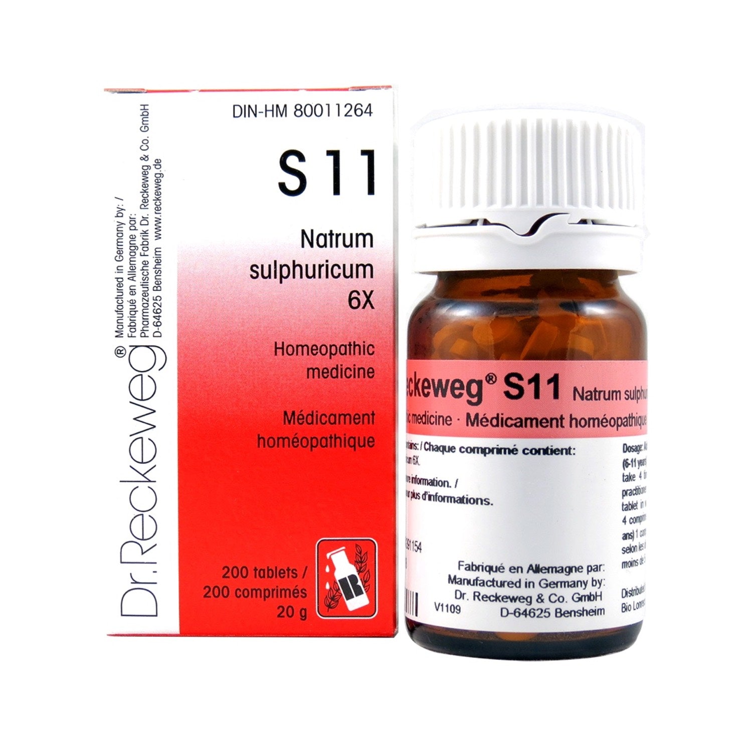 S11 Natrum sulphuricum Homeopathic medicine Schuessler salt  6X 200 tablets (20 g) - iwellnessbox
