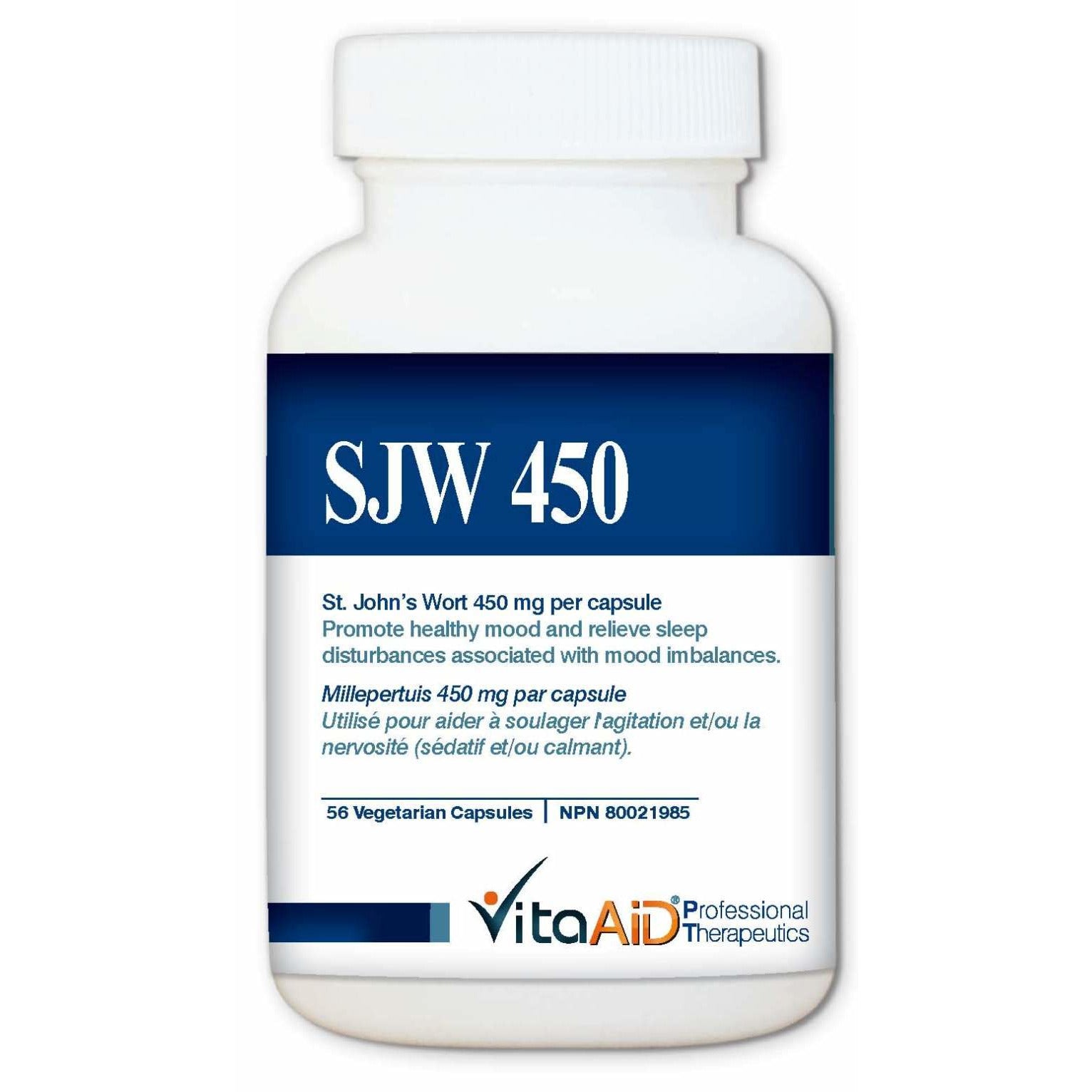 SJW 450  St. John's Wort; Supports Healthy Mental & Nervous System 56 veg caps - iwellnessbox