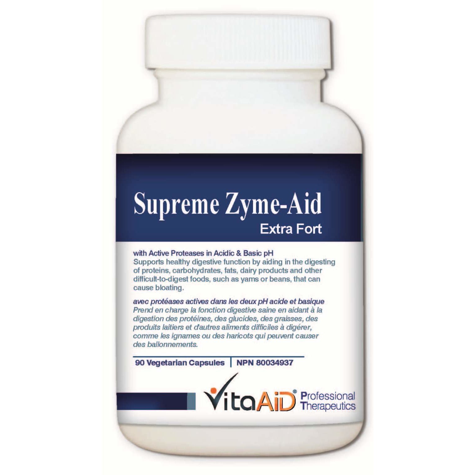 Supreme Zyme-Aid Extra Fort 90 vcaps - iwellnessbox