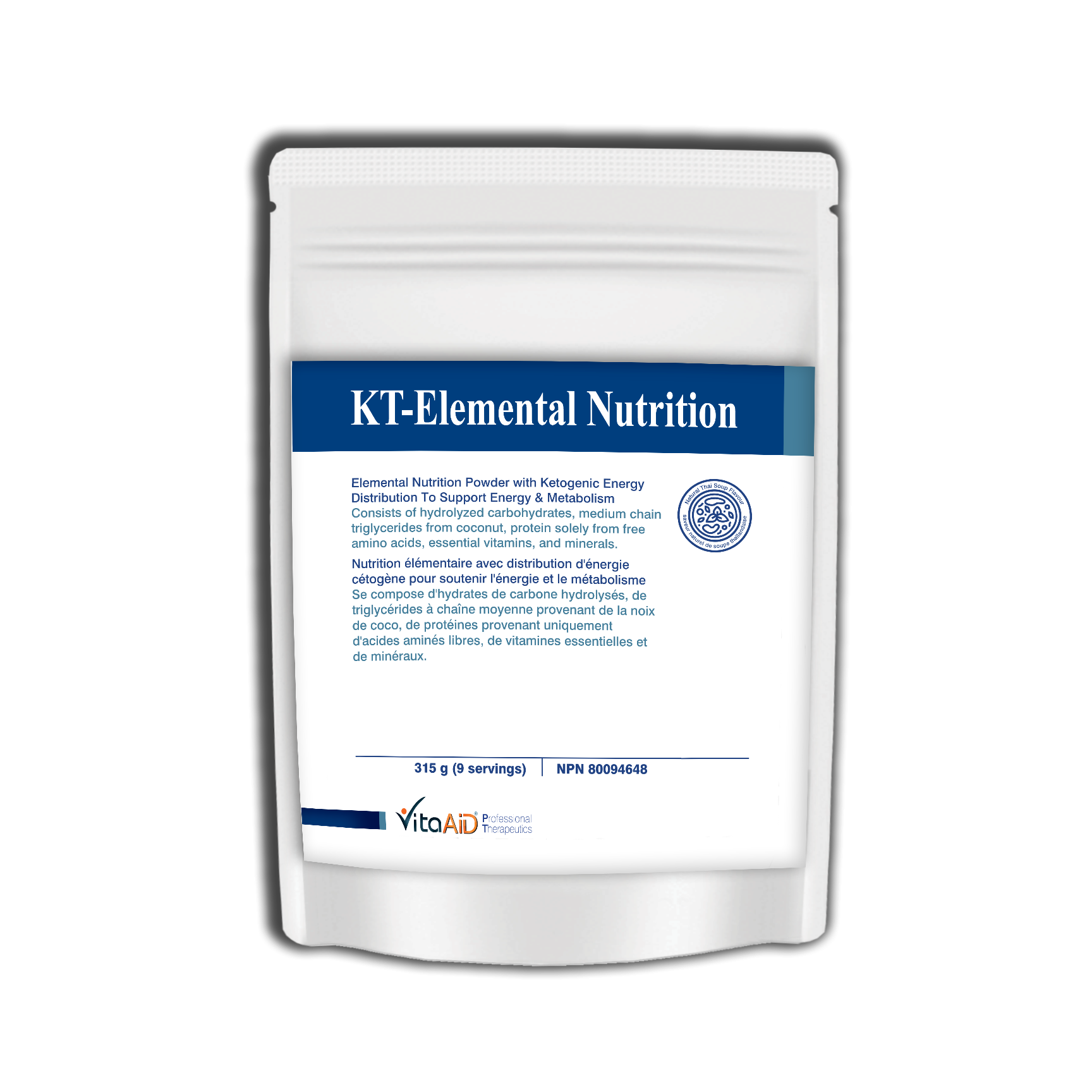 Keto-Elemental Nutrition (Thai Soup)  Elemental Nutrition Powder with Ketogenic Caloric Distributions for Gastrointestinal Support 315 g - iwellnessbox