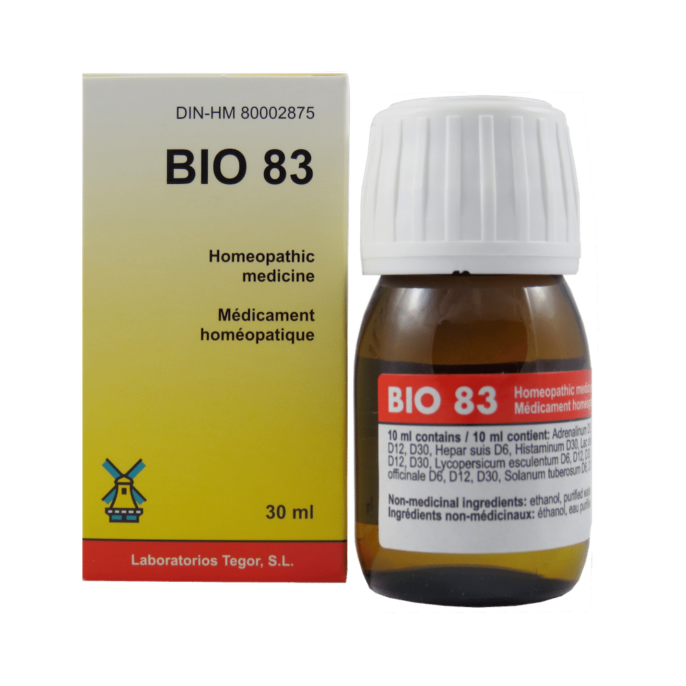 BIO 83, Food sensitivities, Homeopathic medicine  30 ml