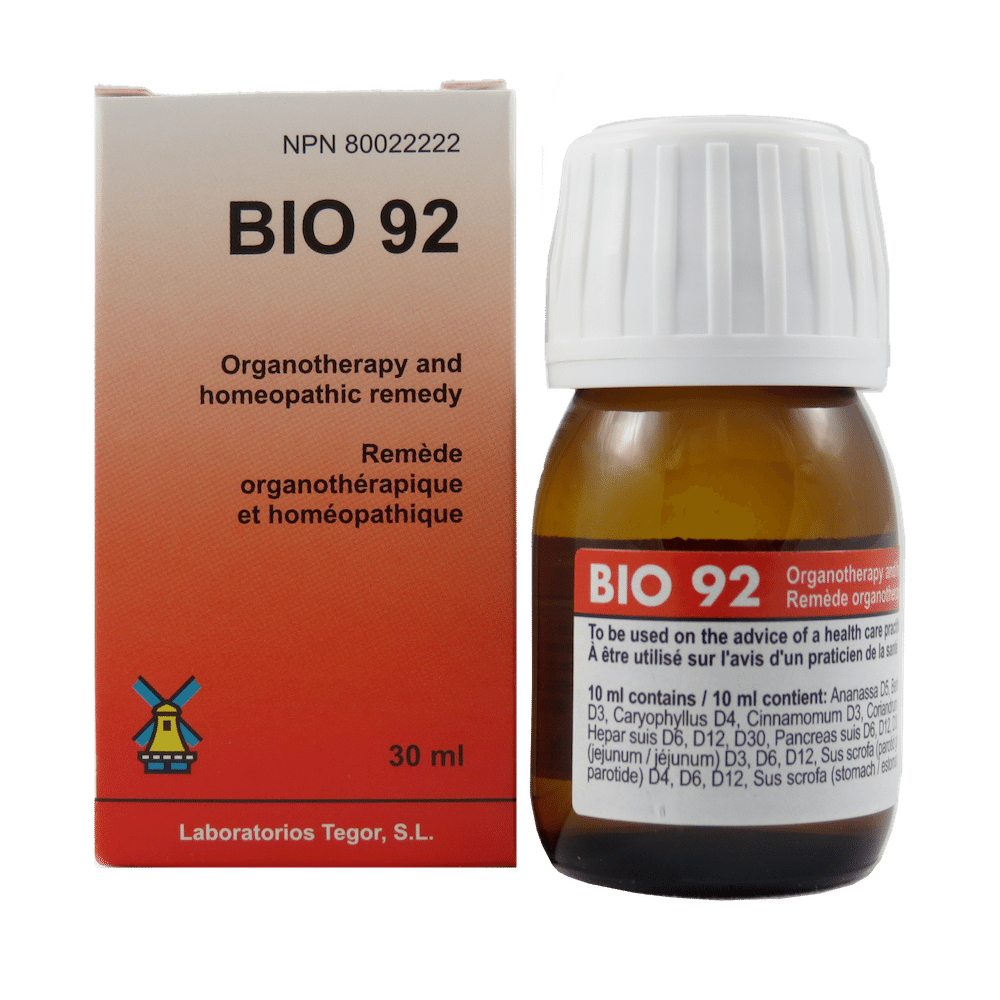 BIO 92  Organotherapy and homeopathic remedy  30 ml - iwellnessbox