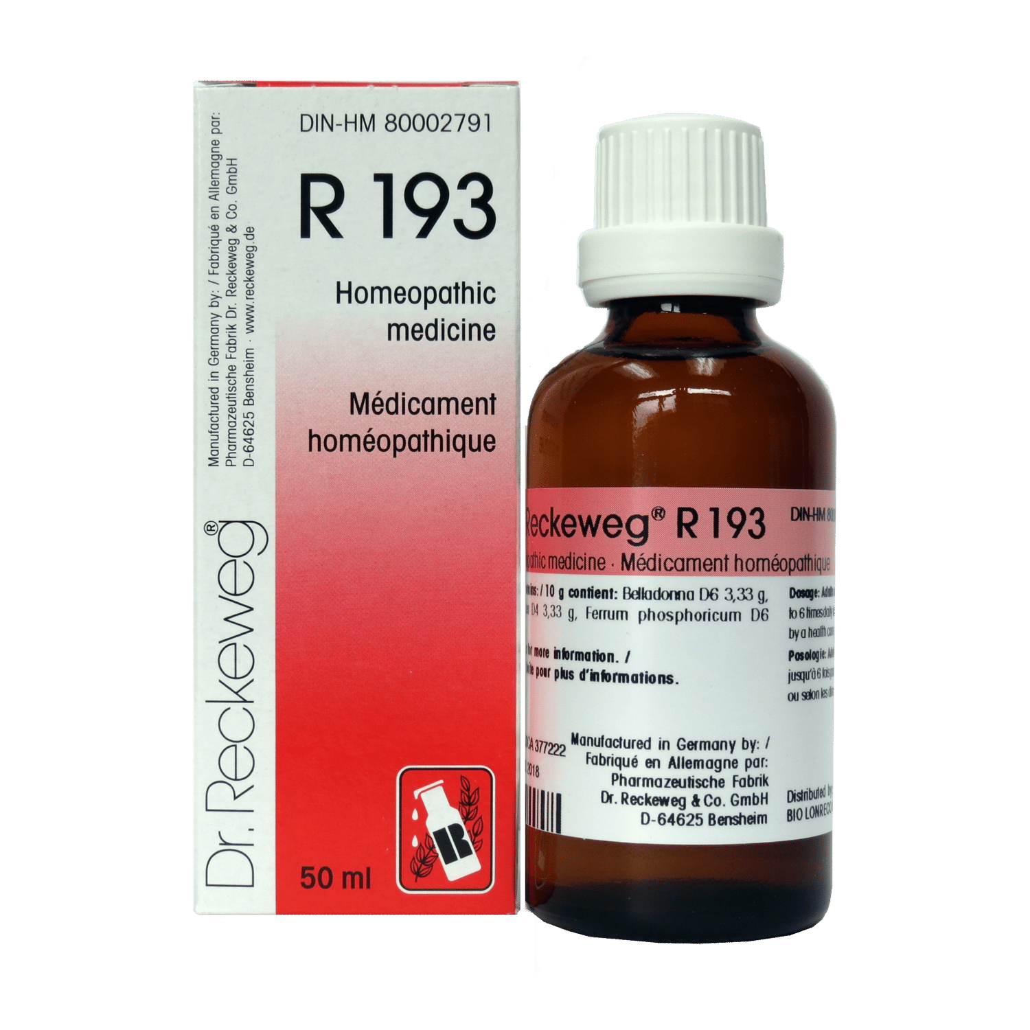 R193 Intense fever, inflammation, Homeopathic medicine 50 ml