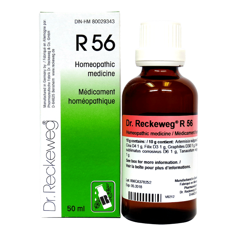 R56 Parasitic infection, vermifuge, Dr. Reckeweg
